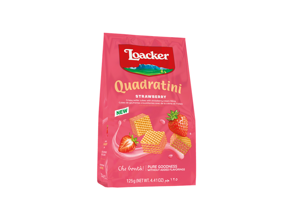 Wafer Quadratini Erdbeere – mit frischer Erdbeercreme