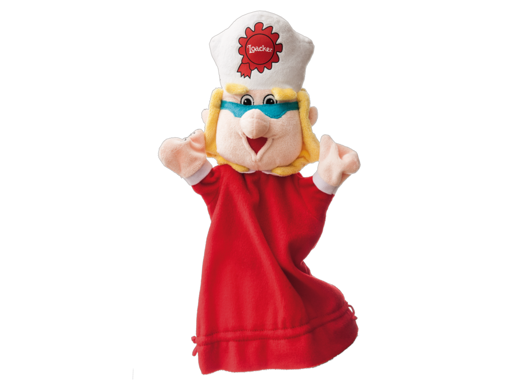 Gnometti Hand Puppets – Duty-free packaging with Quadratini wafers