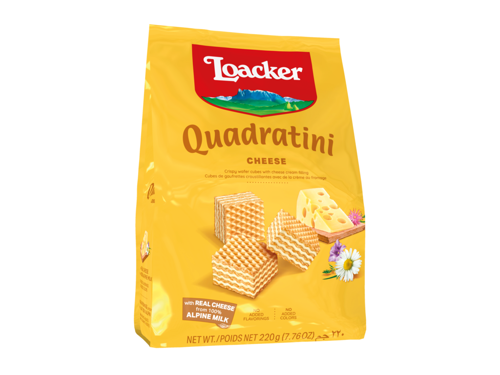 Wafer Quadratini Cheese – with 100% Alpine milk