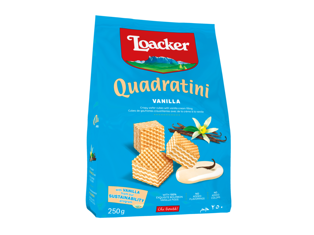 Wafer Quadratini Vanilla – with Bourbon Vanilla