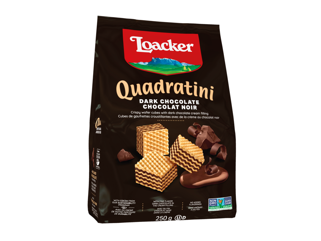 Wafer Quadratini Dark Chocolate  - with Dark Chocolate