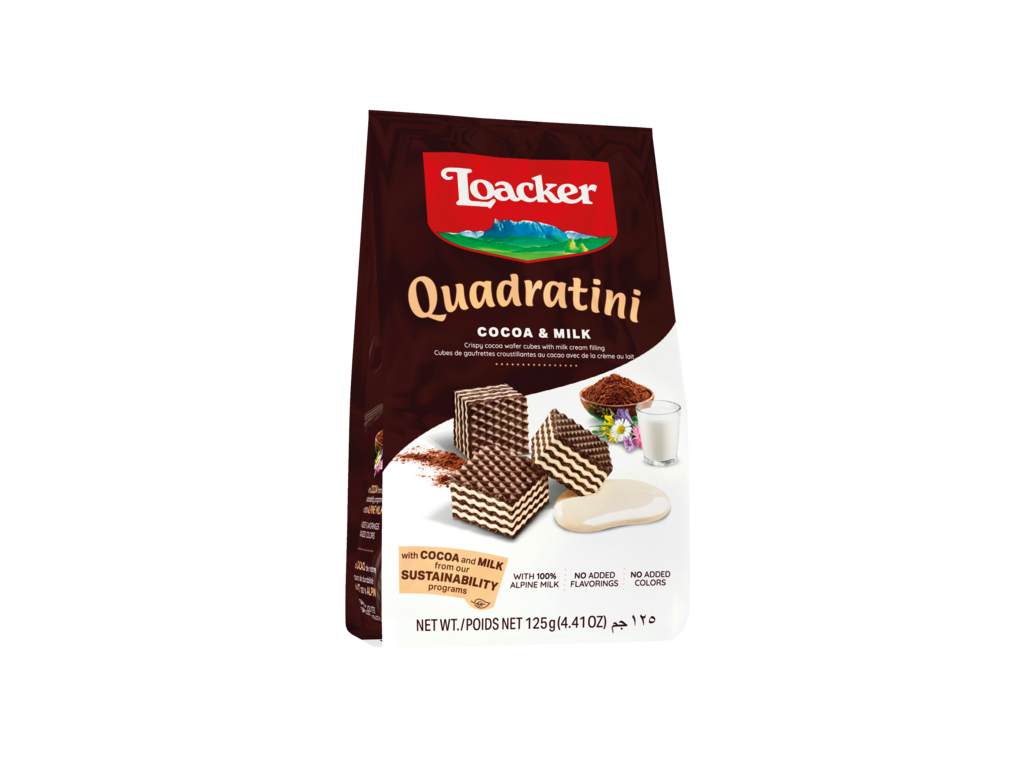Waffeln Quadratini Cocoa & Milk - mit Kakao und Milch