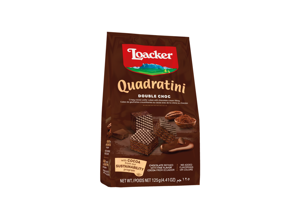 Waffel Quadratini Double Choc – doppelt Schokolade
