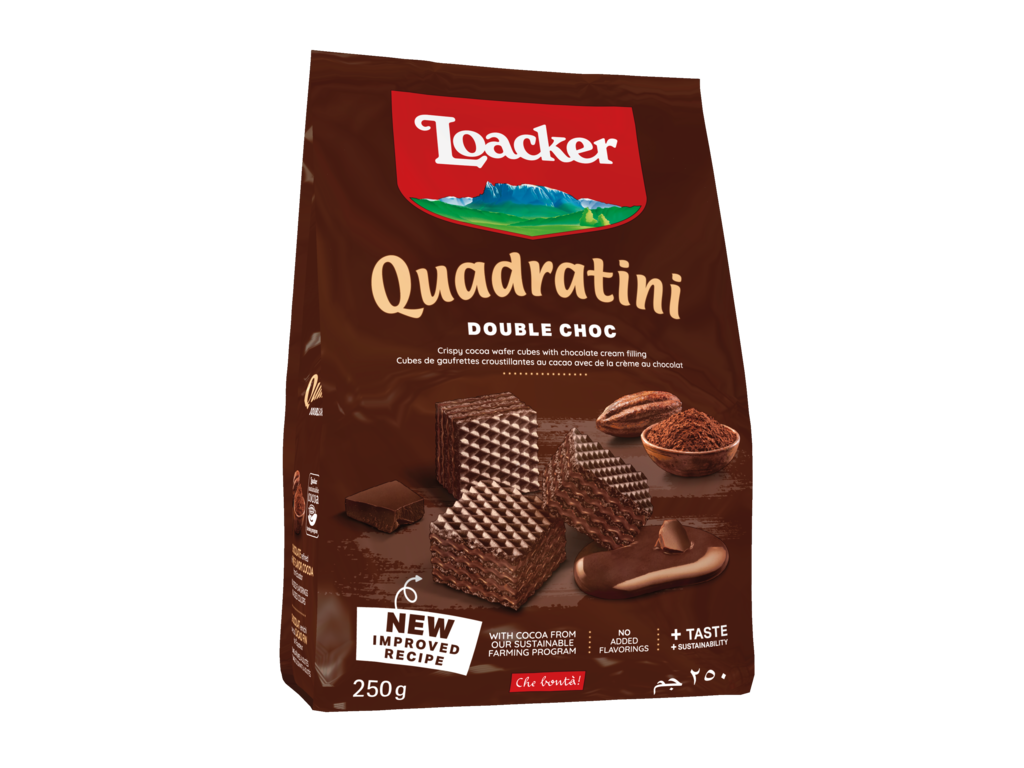 Wafer Quadratini Double Choc - Doppio Cioccolato