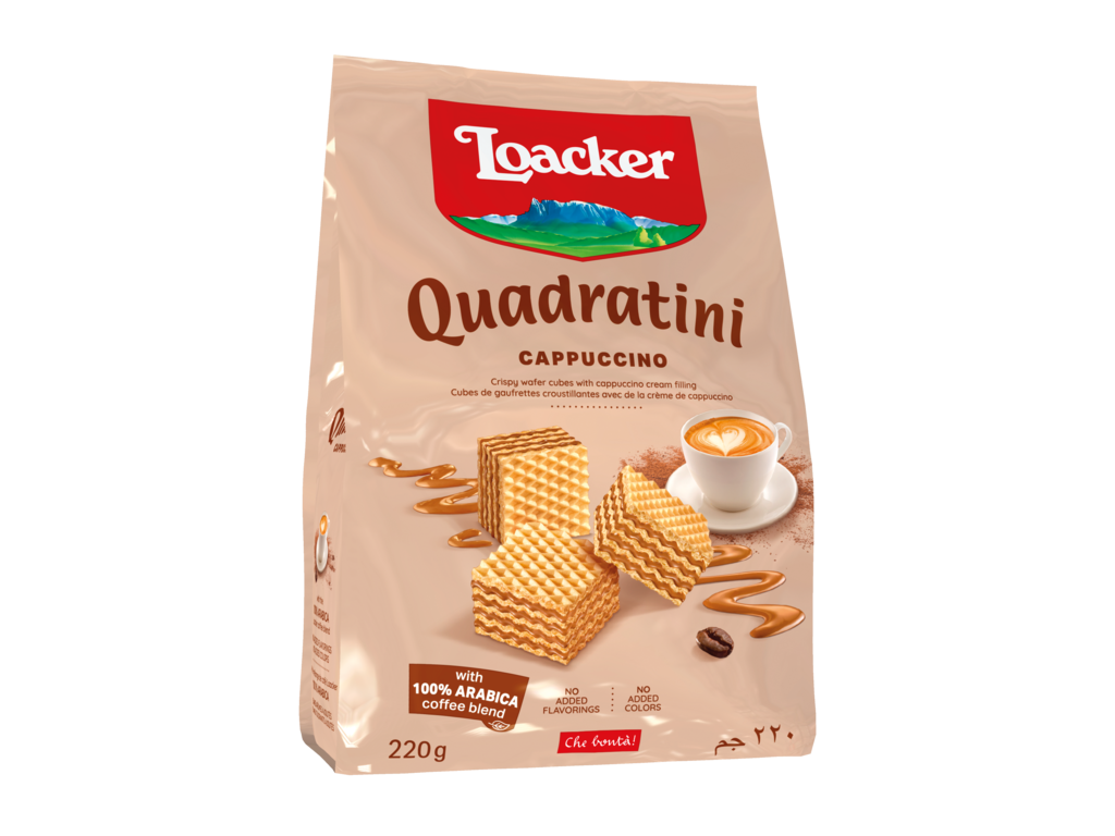 Wafer Quadratini Cappuccino – with Coffee and Milk