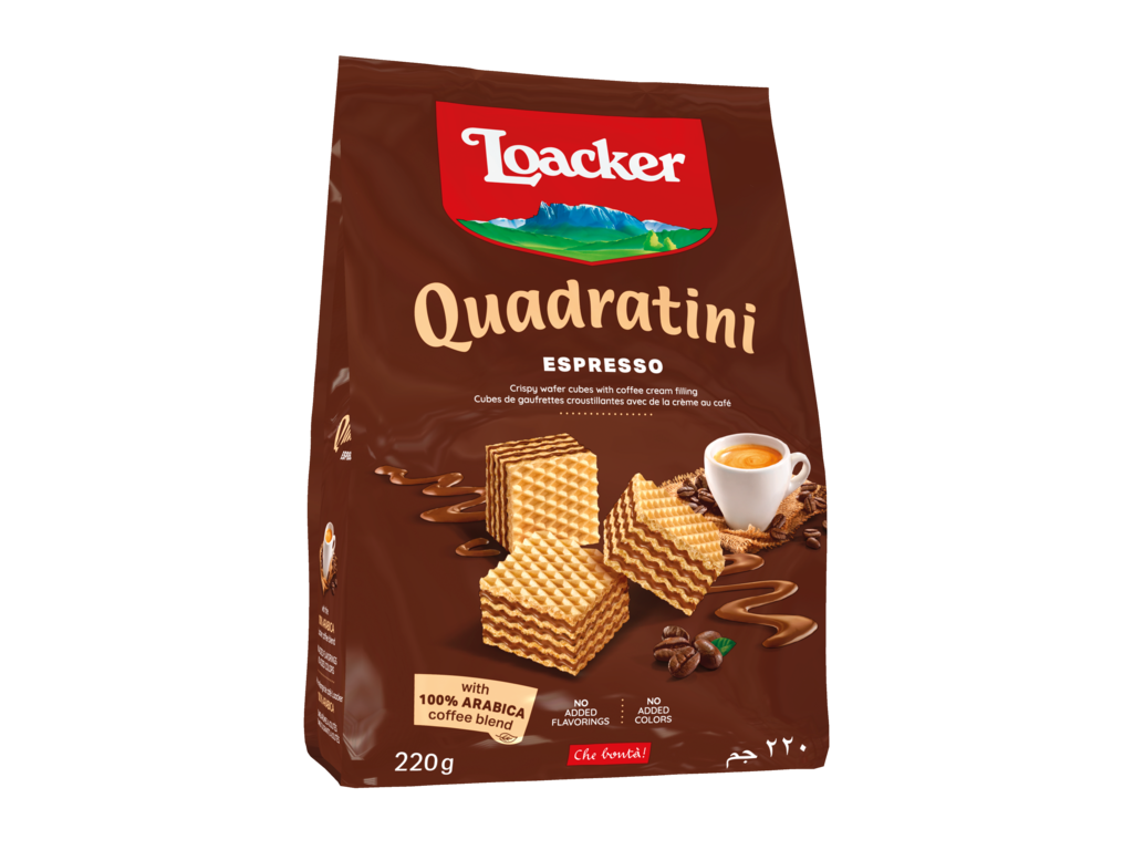 Wafer Quadratini Espresso – with Espresso coffee