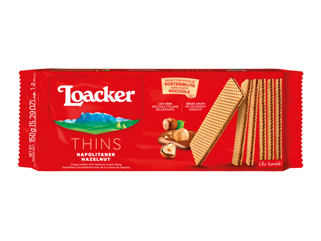Wafer Thins Napolitaner – with Italian hazelnuts
