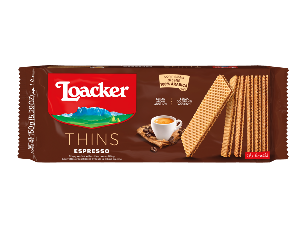 Wafer Thins Espresso – with strong Coffee