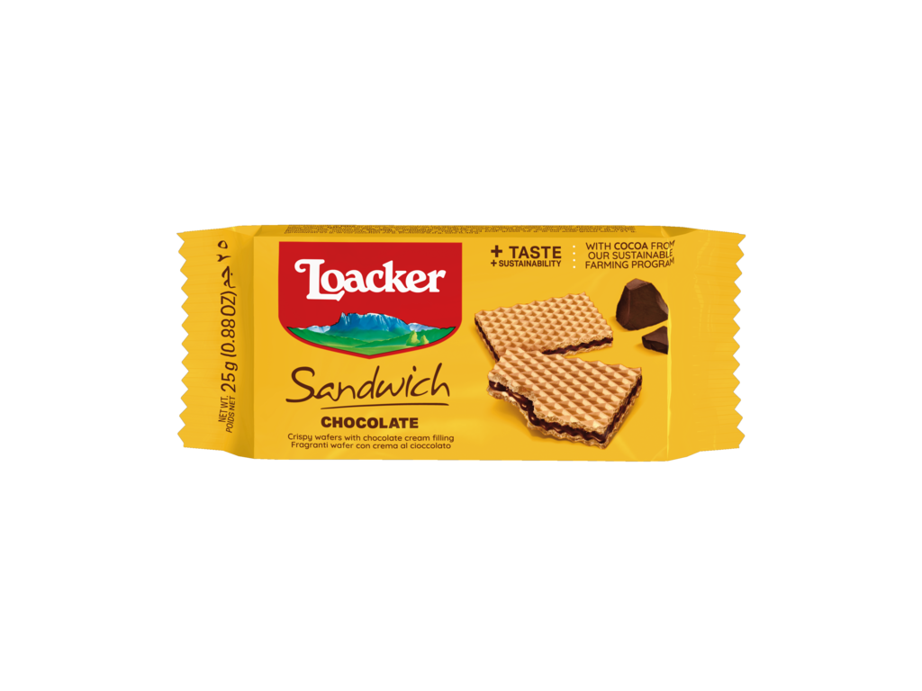 Wafer Sandwich Chocolate - con Cioccolato e Cacao