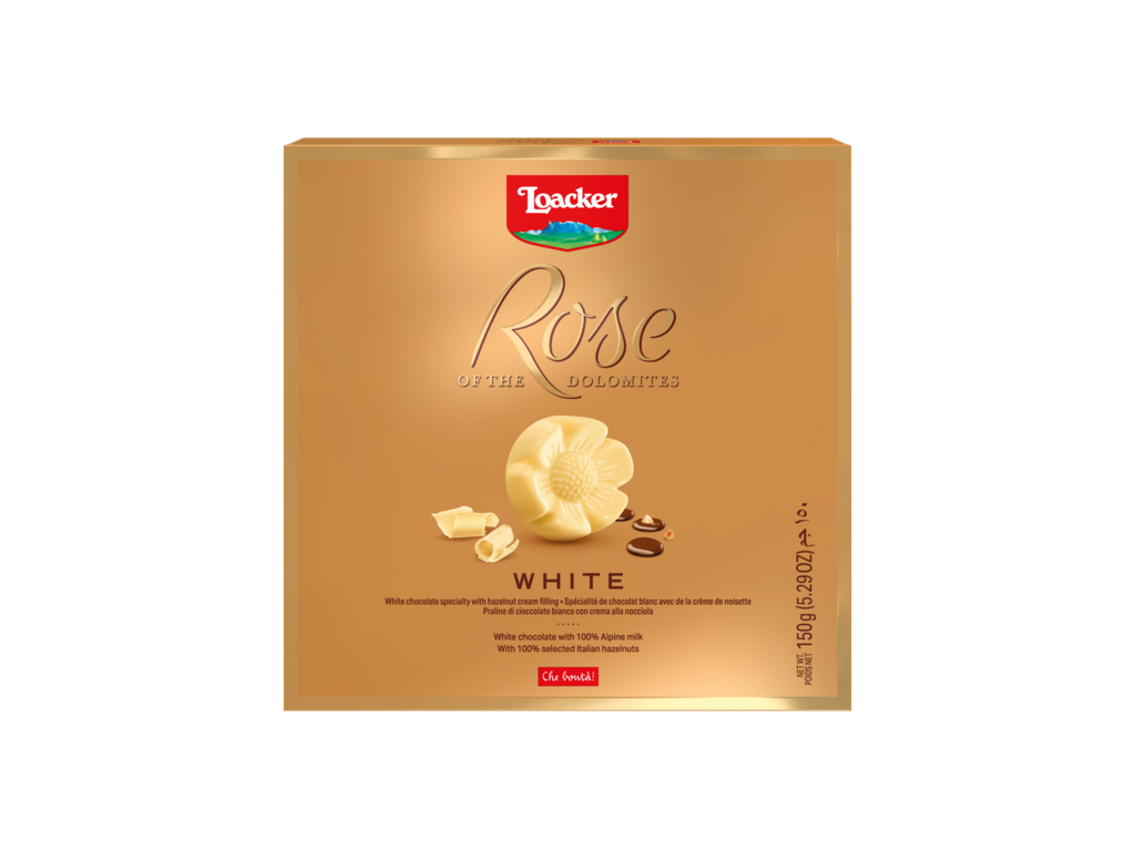 روز اوف ذا دولوميتيز البيضاء – لوز البرالاين مع شوكولاتة بيضاء