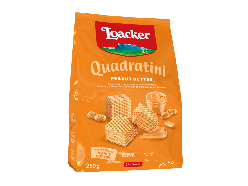 Quadratini Peanut Butter - peanut butter cream filling